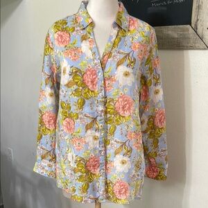 Joie Floral Blue Top - Sz M